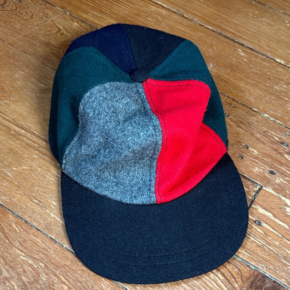 Vintage Wool Colorblock Baseball Cap